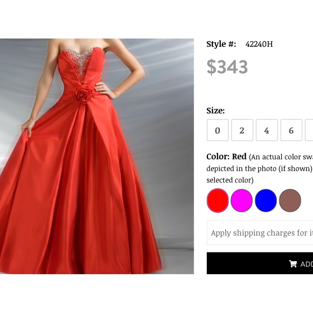 Antonio Castelli PERFECT red Size 8, formal evening prom gown sequins